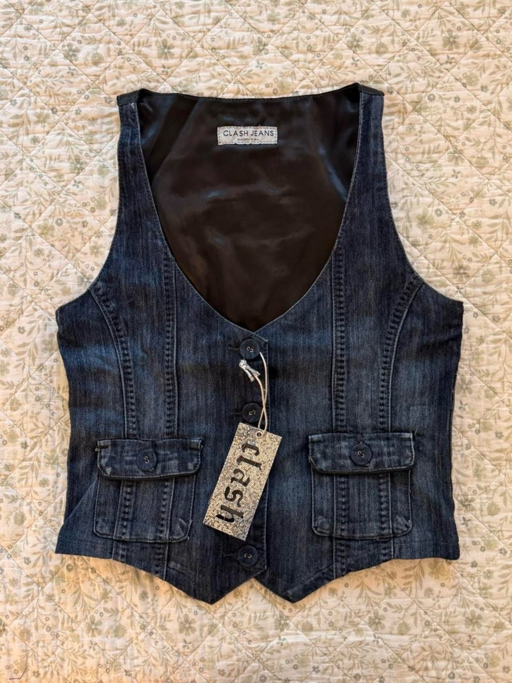 Y2K deadstock Clash Jeans denim vest top